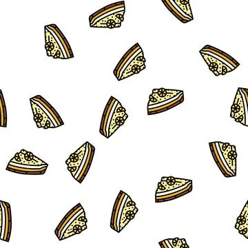 Lemon desserts vector seamless pattern イラスト素材