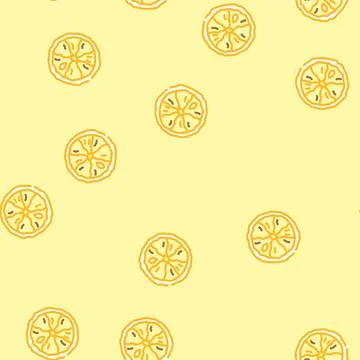 Lemon dried fruit vector seamless pattern Illustrazione stock