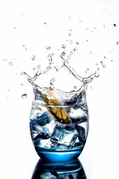 LEMON DRINK SPLASH Stock Photos