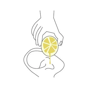 Lemon in ear Stock Illustration