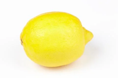 A lemon exempted on a white background. Stock Photos