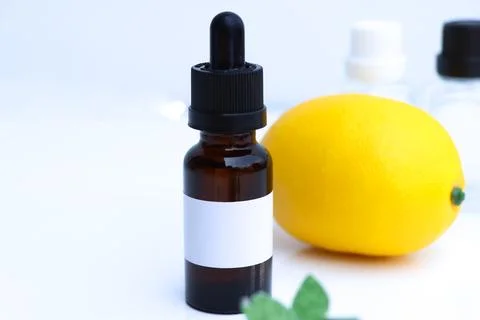 Lemon Extract, Fruit extracts are used in cosmetics or health product Stock Photos