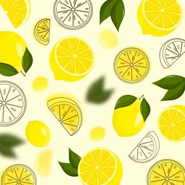 Lemon falling from different angles. Lemon citrus background. Flying Lemon with 스톡 일러스트