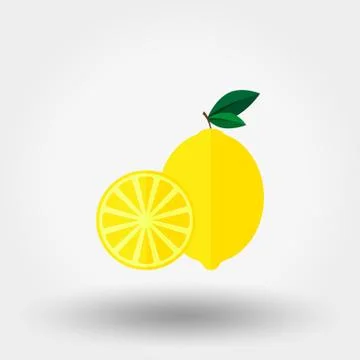 Lemon. Flat icon Stock Illustration