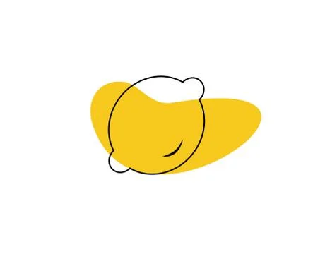 Lemon flat icon on white background in vector illustration Illustrazione stock