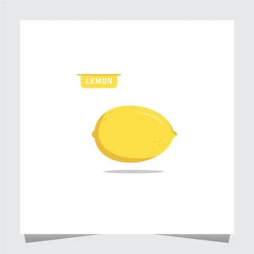Lemon Flat Logo Template. Icon Stock Illustration