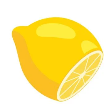 Lemon flat simple illustration Stock Illustration