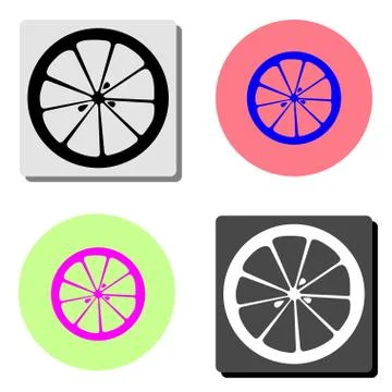 Lemon. flat vector icon Stock Illustration