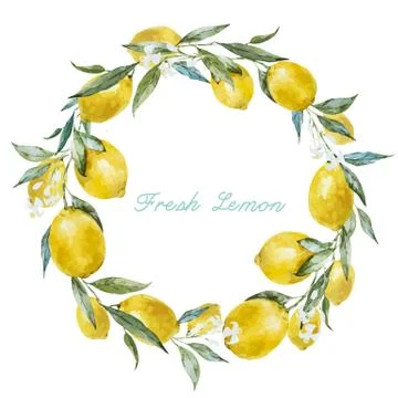 Lemon frame Stock Illustration