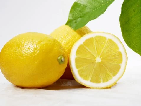 Lemon fresh with leaf for fruit image Stock Photos