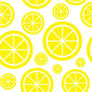 Lemon Fruit Abstract Seamless Pattern Background Vector Illustra Stock Illustration