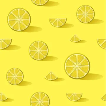 Lemon fruit background pattern art Stock Illustration