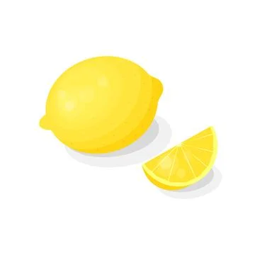 Lemon fruit in cartoon style. Stock Illustration