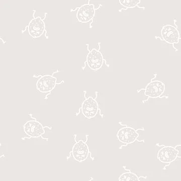 Lemon fruit character line seamless pattern Stock Illustration