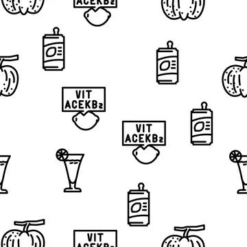 Lemon fruit citrus slice fresh vector seamless pattern Stock Illustration