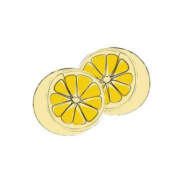 Lemon fruit. Continuous one line drawing. Stock Illustration