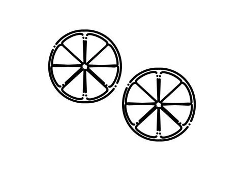 Lemon fruit in dotted line style Stock Illustration