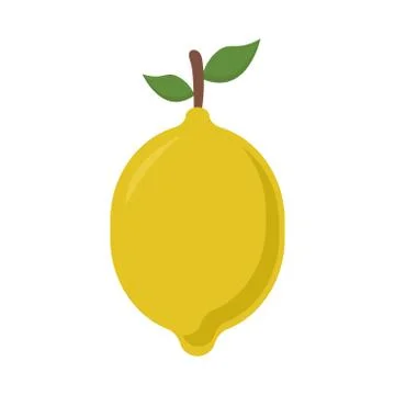 Lemon fruit flat style icon vector design Illustrazione stock