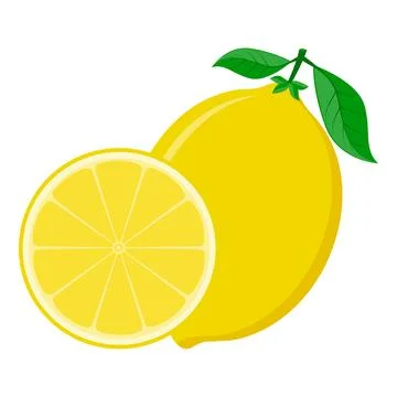 Lemon fruit food flat icon vector illustration Stock Illustration