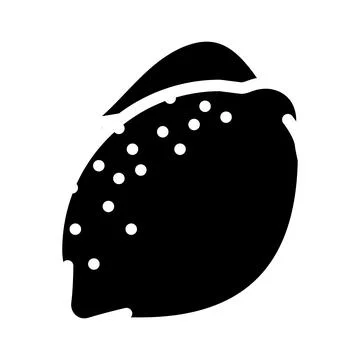 Lemon fruit glyph icon vector illustration Stock Illustration