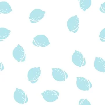 Lemon fruit glyph vector seamless pattern Stock Illustration