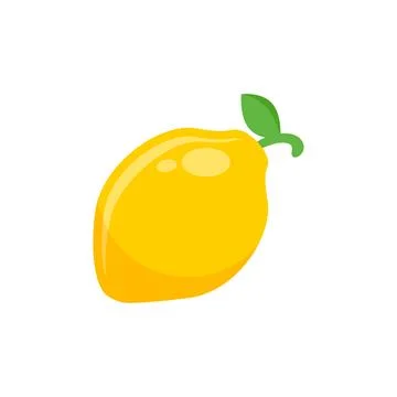 Lemon fruit icon in flat style. Organic fruits vector illustration on isola.. Illustrazione stock