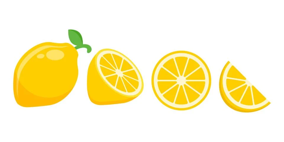 Lemon fruit icon in flat style. Organic fruits vector illustration on isola.. Stock Illustration