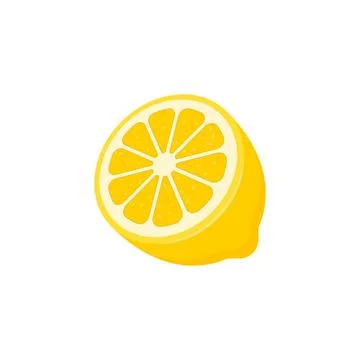 Lemon fruit icon in flat style. Organic fruits vector illustration on isola.. Illustrazione stock