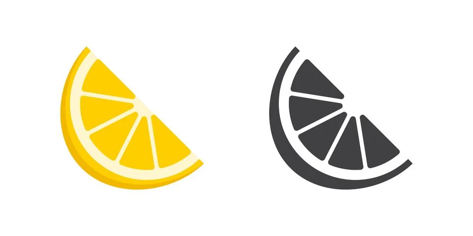 Lemon fruit icon in flat style. Organic fruits vector illustration on isola.. Stock Illustration