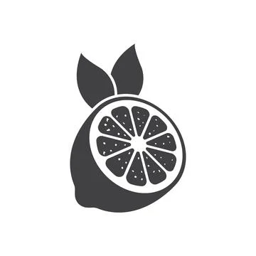 Lemon fruit icon in flat style. Organic fruits vector illustration on isola.. Stock Illustration