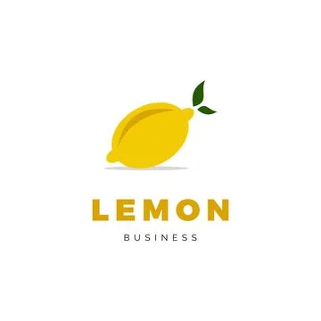 Lemon fruit icon logo design inspiration Stock Illustration