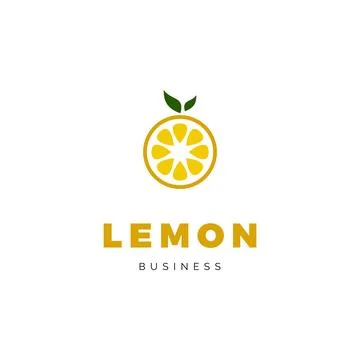 Lemon fruit icon logo design inspiration Stock Illustration