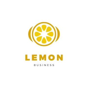Lemon fruit icon logo design inspiration Stock Illustration
