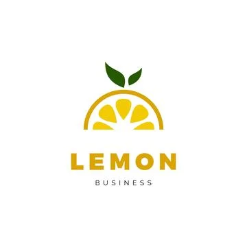 Lemon fruit icon logo design inspiration Stock Illustration