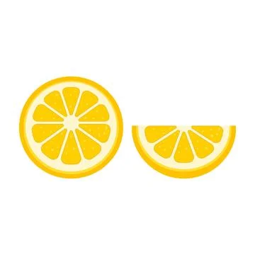 Lemon fruit icon set in flat style. Organic fruits vector illustration on i.. Illustrazione stock