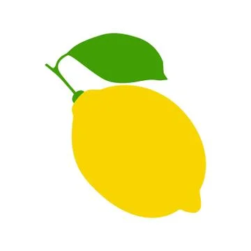 Lemon fruit icon on a white background Illustration