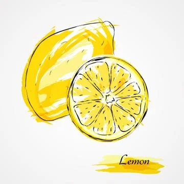 Lemon fruit Stock Illustration