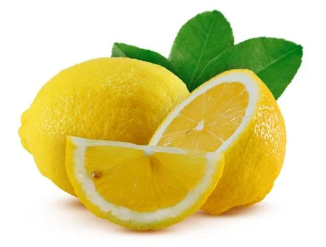 Lemon fruit isolated on white background Stock Photos