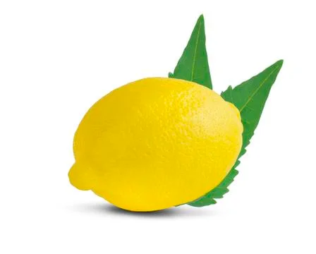 Lemon fruit an isolated on white background Clipping Path Stock Photos