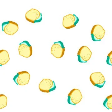 Lemon fruit isometric icon seamless pattern Stock Illustration