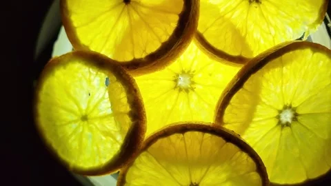 Lemon Fruit light macro shot Video stock 296219642