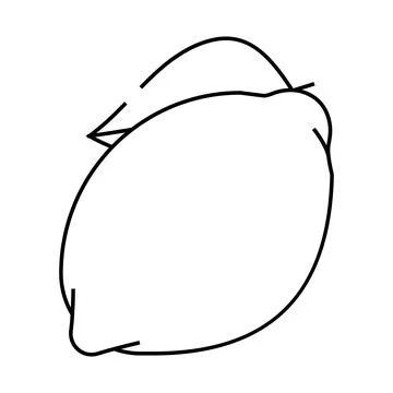 Lemon fruit line icon vector illustration Stock Illustration