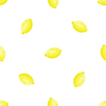 Lemon fruit pattern seamless vector Stock Illustration
