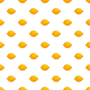 Lemon fruit seamless pattern repeating background Illustrazione stock