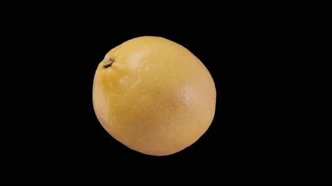 Lemon fruit spin and float - isolated, alpha channel included. Video stock 160824707