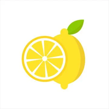 Lemon fruit vector icon in color. EPS 10. Citrus. Sour vitamin illustration Stock-Illustration