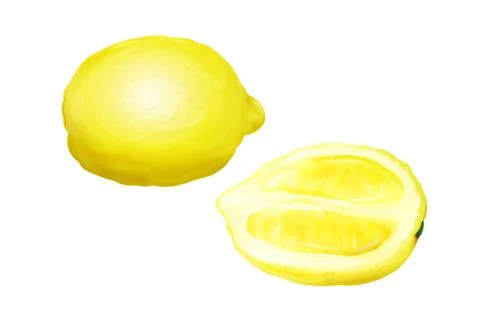 Lemon fruit vector realistic citrus illustration Stock Illustration