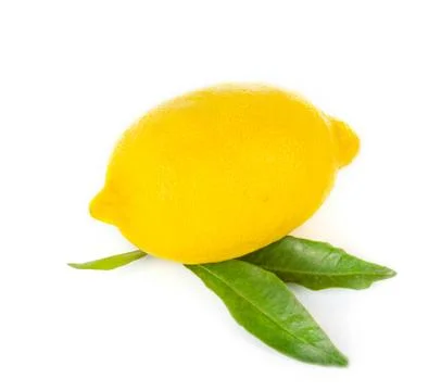 Lemon fruit on white background Stock Photos