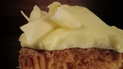 Lemon fudge cake in close up 動画素材 150527718