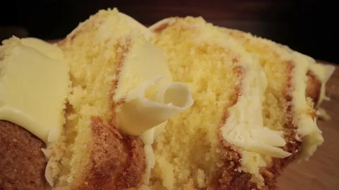 Lemon fudge cake in close up Stock-Footage 150527801